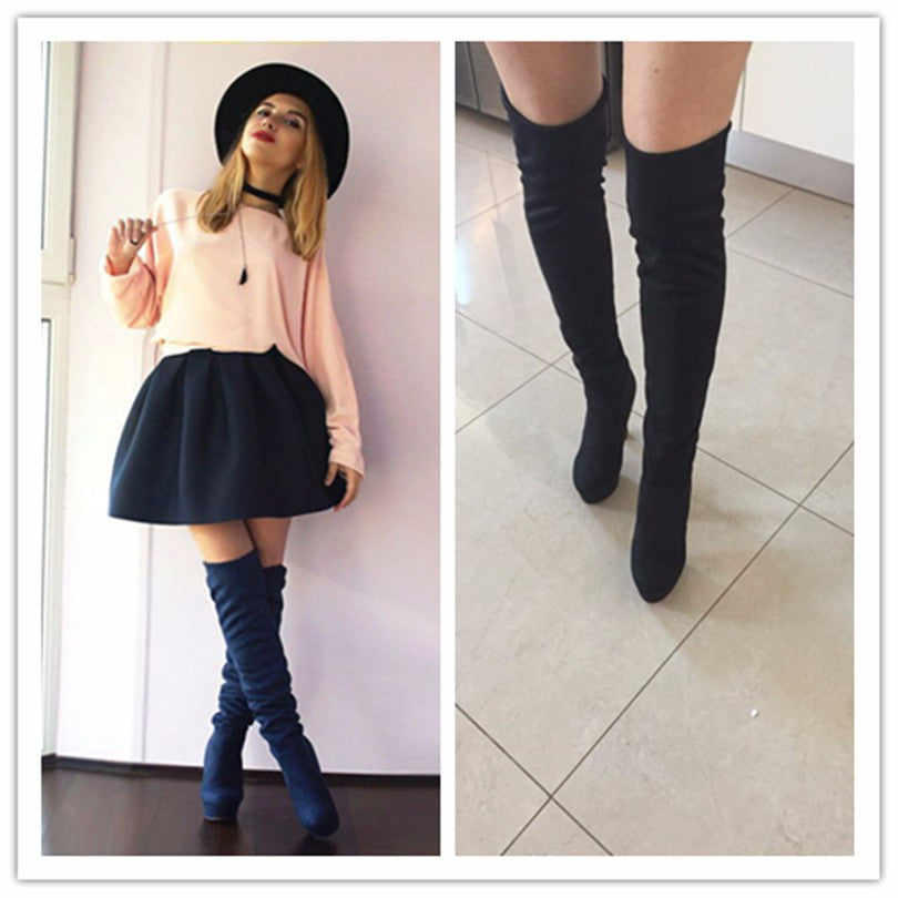 CRISTINA PLATFORM OVER THE KNEE BOOTS