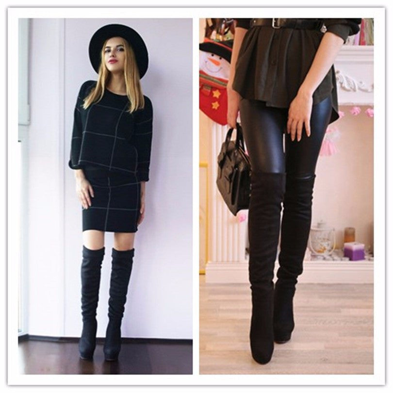 CRISTINA PLATFORM OVER THE KNEE BOOTS