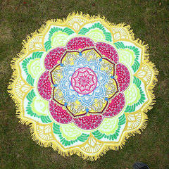 Chic Tassel  Tapestry Lotus Printed