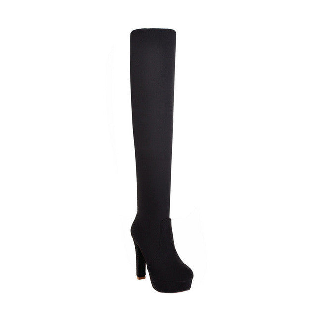 CRISTINA PLATFORM OVER THE KNEE BOOTS