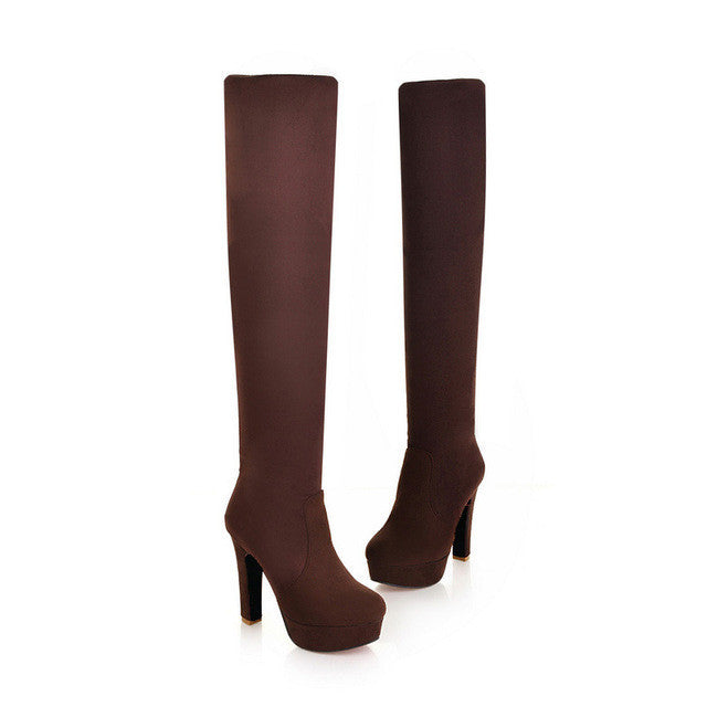 CRISTINA PLATFORM OVER THE KNEE BOOTS