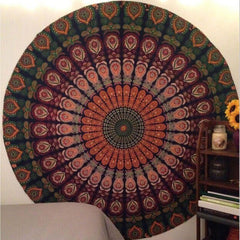Bohemian Indian Round Mandala Tapestry