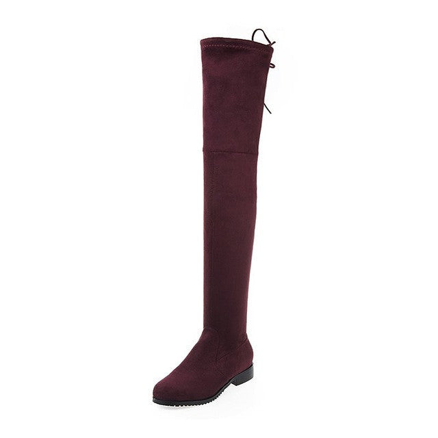 FLAT KNEE HIGH BOOTS