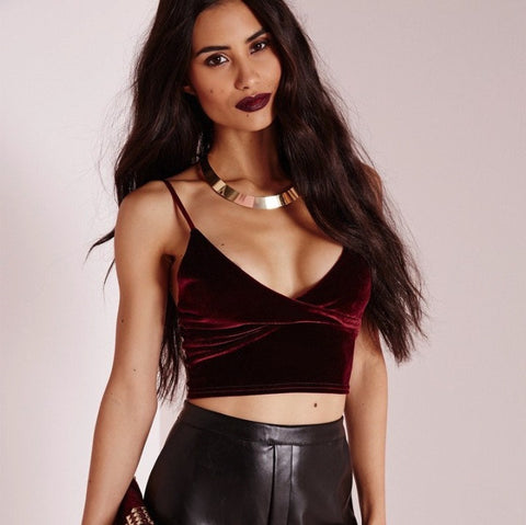 VELVET CROP TOP