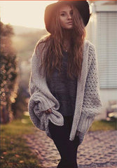 OVERSIZED KNITTED CARDIGAN