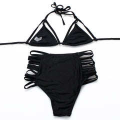 HIGH WASTE STRAPPY BIKINI SET