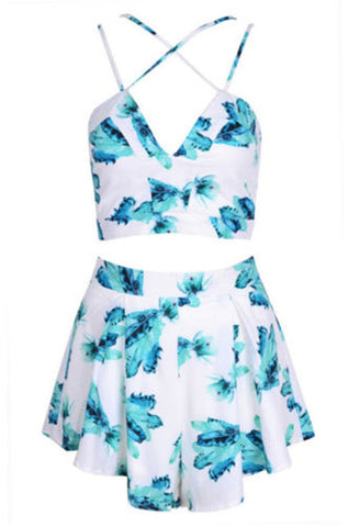 TWO PIECE FLORAL PLAYSUIT