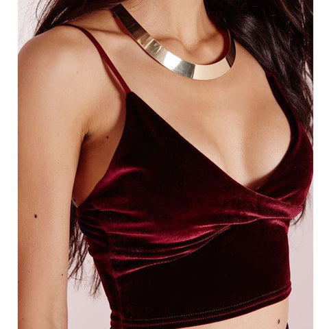 VELVET CROP TOP
