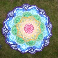 Chic Tassel  Tapestry Lotus Printed