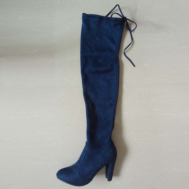 Thigh High Suede Boots (7 Colors)