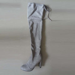 ALIAH OVER THE KNEE LACE-UP SUEDE BOOTS
