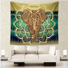 Indian Elephant Tapestry Aubusson Colored