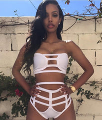 HIGH WASTE CUTOUT BIKNI SET