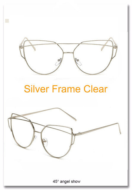 Mirror Cat Eye Sunglasses (Multiple Styles)