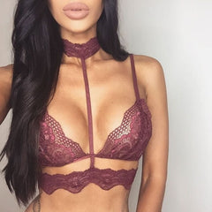 SEXY LACE CHOKER BRALETTE