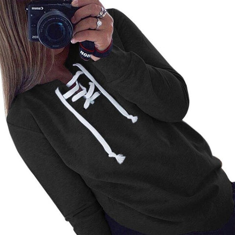 LACE-UP SWEATSHIRT