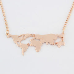 World Map Travel Necklace