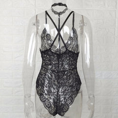 GLAM LACE CHOKER BODYSUIT