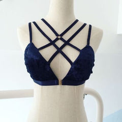 VELVET CROSS BRA