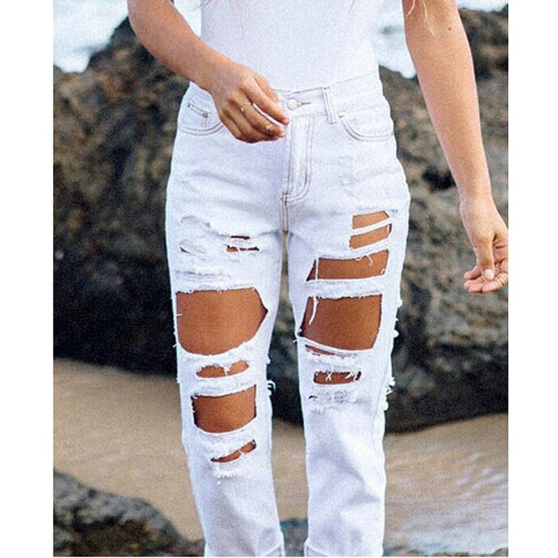 WASHED OUT DISTRESSED DENIM